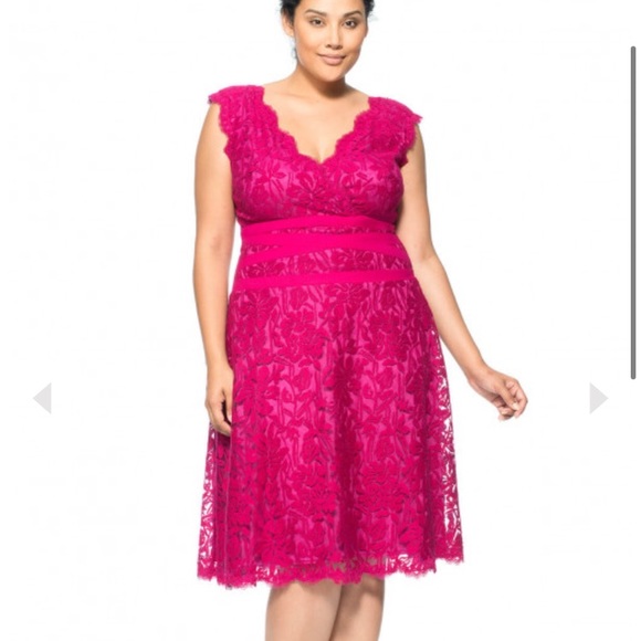 Tadashi Shoji Dresses & Skirts - Tadashi Soji Embroidered Lace V Neck Dress